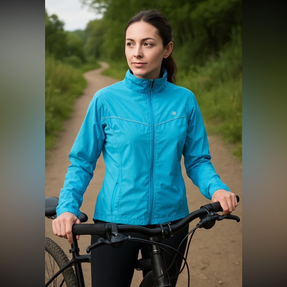 #65 Pearl Izumi Blue Cycling Jacket Weather-Resistant